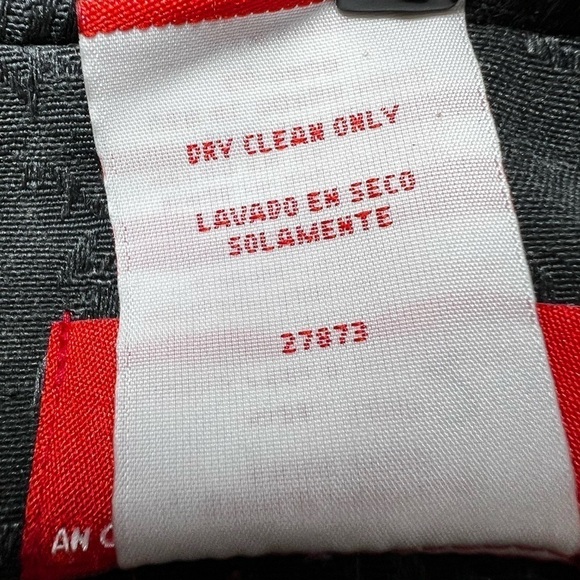 Oscar de la Renta Black on Black Brocade Pattern Band Collar Jacket 10P - Picture 9 of 9